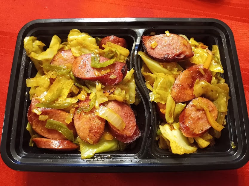 Low Carb/Low Calorie/Keto/Gluten-Free - Turkey Sausage Cabbage Skillet (352 Calories, 8.1g Carbs, 20.5g Fat, 18.5g Protein)