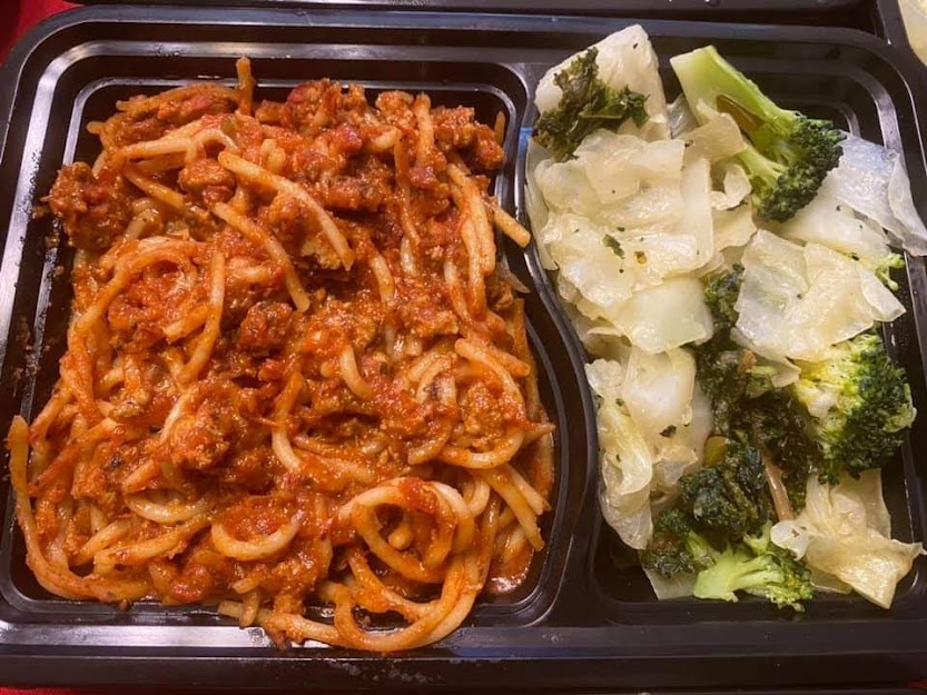 (Low Carb/Low Calorie/Gluten-Free_ Ground Turkey Spaghetti & Broccoli(400Calories, 62g Carbs, 7g Fat, 20g Protein)