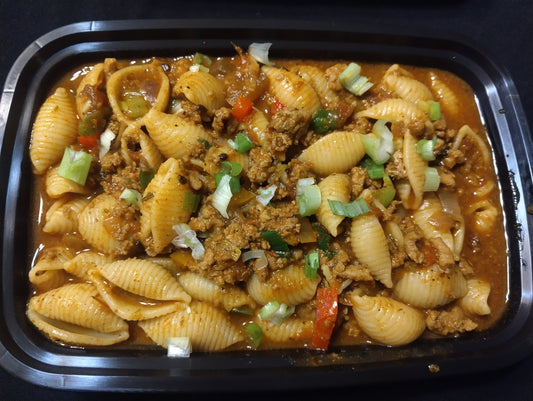 MINI_Low Carb/Low Calorie/Gluten-Free- Ground Turkey Taco Pasta (367 Calories, 44g Carbs, 12.7g Fat, 25.7g Protein)